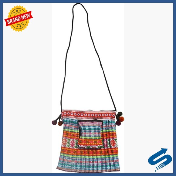 Silk Coin Purse Woven Thai Hmong Skirt Handbag Jetted Pocket